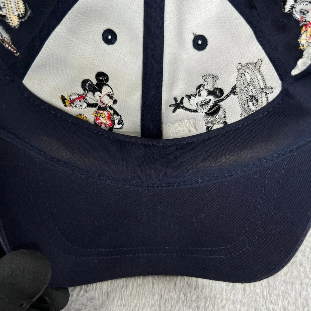 All Over Stitch Disney Parks Mickey Mouse Through The Years Hat Navy Embroidered